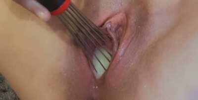 wanted to show y’all exactly how full of cum my pussy was (mixed with my cum too) 😉