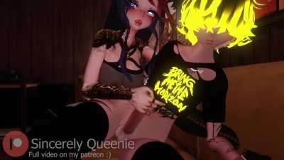 Getting lovingly taken care off - Futa peg's and jerks you off!