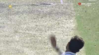 Kagiso Rabada's straight drive for six