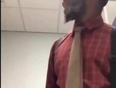 Live streamer tries to block elderly man from using the sink