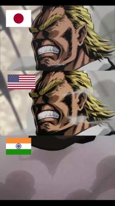All might’s “I AM HERE” Indian Hindi dub 😂😂