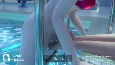 Mercy and Futa D.va at the pool - Teaser (Azure Limina) [Overwatch]