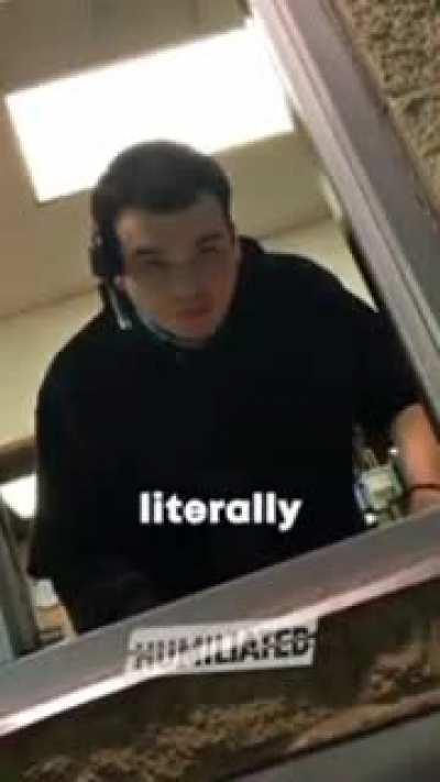 Customer confronts fast food worker