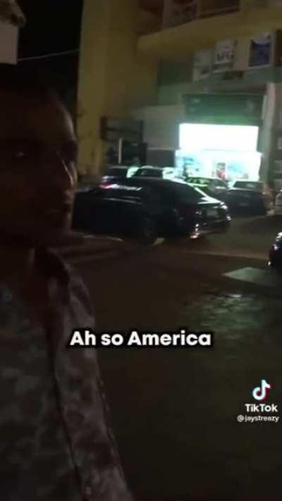 to greet a Korean tourist