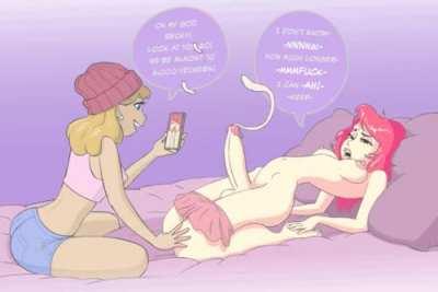 Futa cums hard for friends