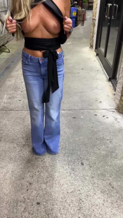 Had to flash them when leaving the bar