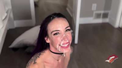 When my husband says he loves watching me get facials from other men, and I'm a cum-slut. It is a match made in heaven.