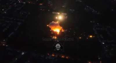 UA POV: Longer video of the explosion in Makiivka allegedly targeting a depo of MLRS ammunition
