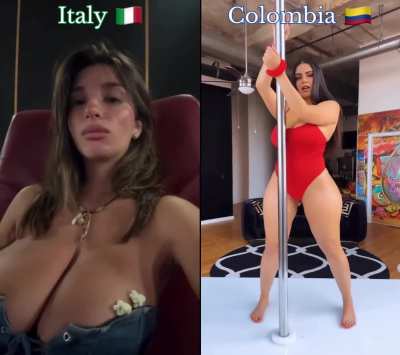 What country has the hottest women?~ You decide! Redemption Round: Italy 🇮🇹 vs. Colombia 🇨🇴~