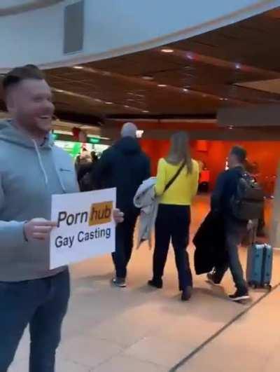 Picking up his buddy from the airport