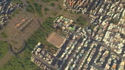 I somehow created a wormhole in my city without even using any mods