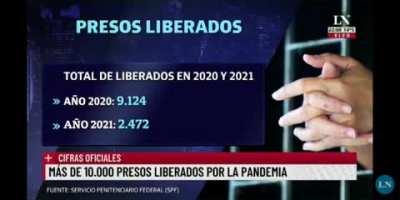 El gobierno nacional informa cuantos presos liberaron con la excusa de la pandemia