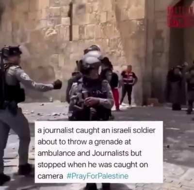 To throw grenade at ambulance and journalists