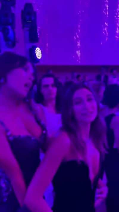 With Hailey Baldwin and Cara Delevingne