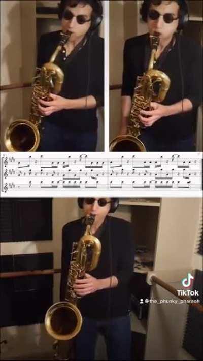 Red Hot Chili Peppers - “Can’t Stop” on Bari Sax (with sheet music)