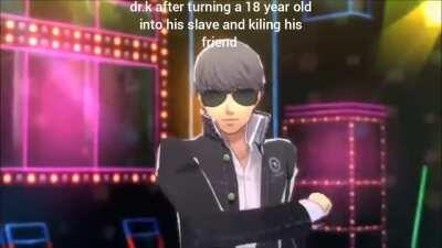 haha funny persona 4 protagonist go dance