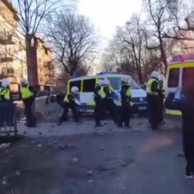 Swedish Police Shoot Into A Crowd Of Muslim Protesters