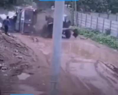 Overloading a truck and turning a corner