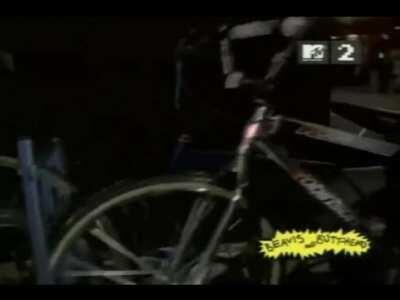 Butt-Head Steals Beavis's Bike