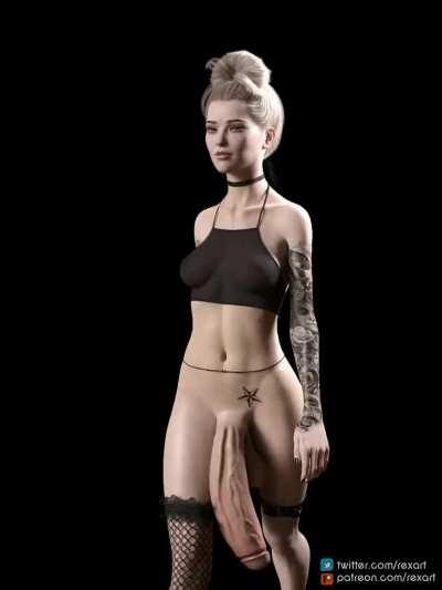 Hope Walking With her Cock Out (Rexart3dx) [Original]