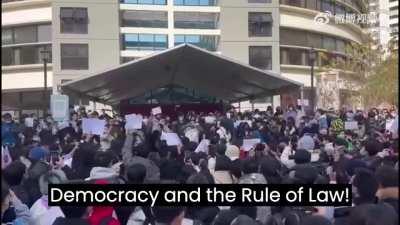 Students at China's best university, Tsinghua University call for Democracy, Freedom of Speech and Rule of Law
