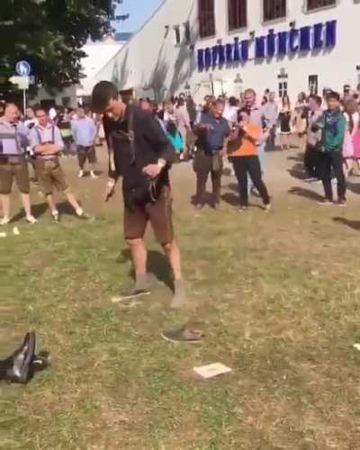 HMC while I put on a shoe