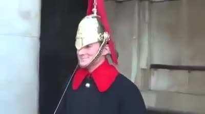 Making a Queens Guard laugh