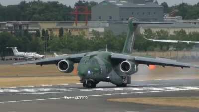 Brazillian KC-390, short take off and landing