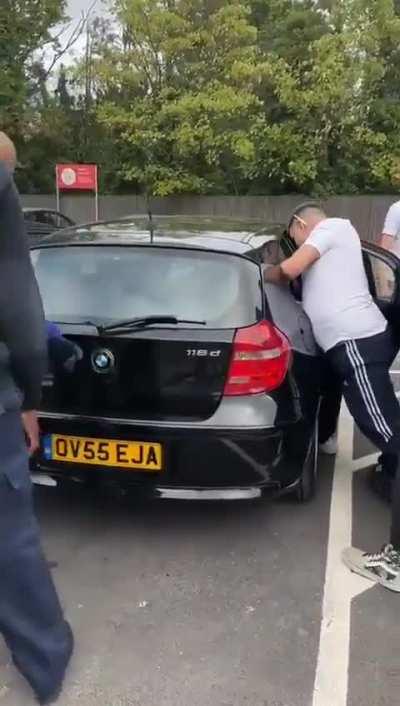Two guys attempt to rob a grocery store in England and promptly apprehended by locals