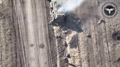 Russian BTR 80 assault stopped by extremely accurate auto cannon fire near Avdiivka May 2024