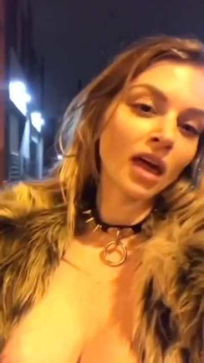 Hot Blonde Revealing In Public And Those Tits Are Wow