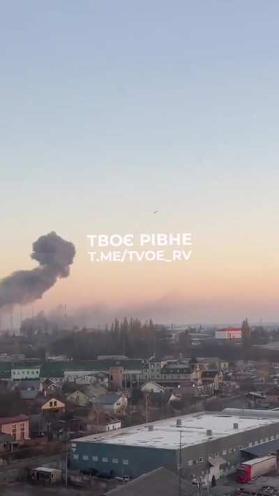 RU POV: The moment a Russian missile strike an electrical facility in Rivne 