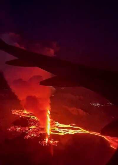 commercial passenger flight over Iceland