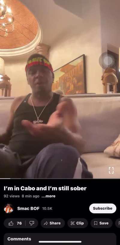 “ it’s day 23 and im sober“ btw😂 smac loaded off his ass😭 why lie to us you just lying to yo self😂