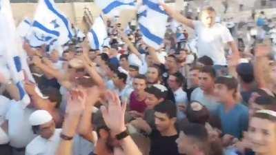 Israeli extremists dance and chant 