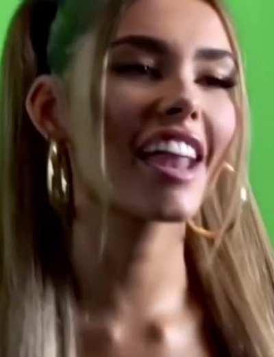 Finish on her face and cover it or on her tongue and down her throat?