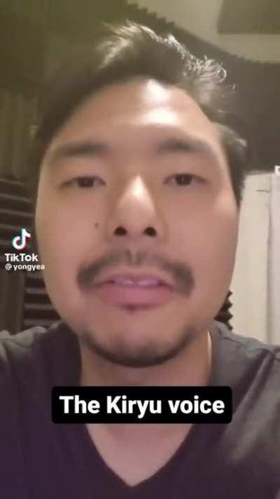 Kiryu voice actor teasing the voice