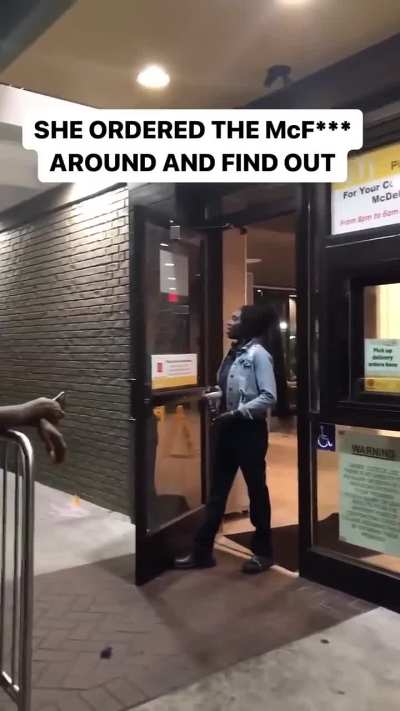 McDonalds customer was not happy with the coke she ordered. Was not happy with the orange either. 