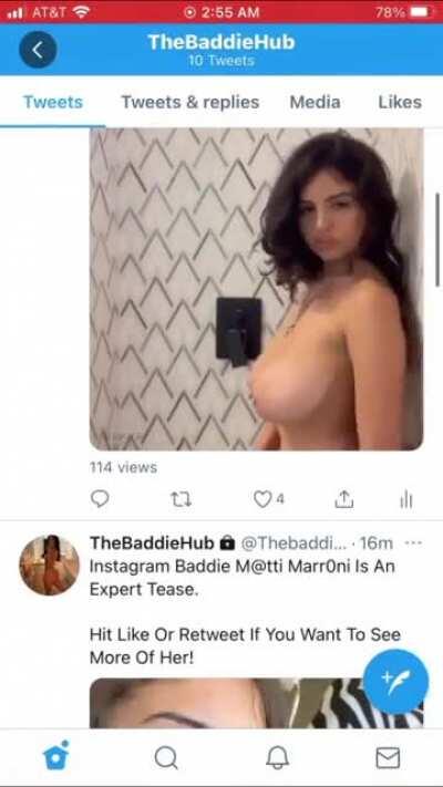 Instagram Baddie M@tti Marr0ni Loves Playing In The Shower! Twitter:@thebaddiehub