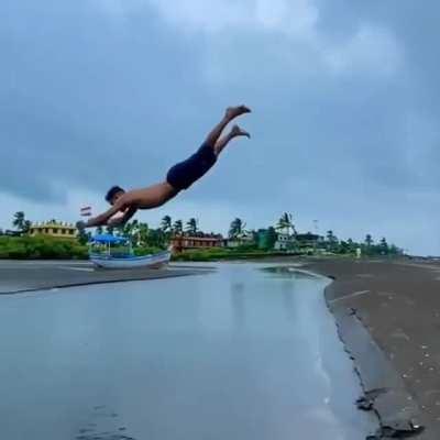 To accomplish the perfect dive.