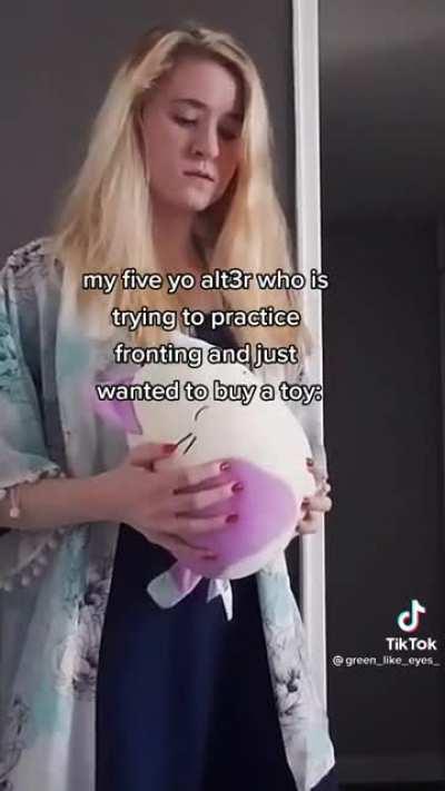 People didn't care who I was until I flexed my stuffies at Walmart 😞