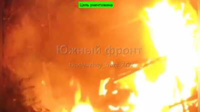 Russian counter-battery fire destroy an ukrainian L-119 105mm howitzer
