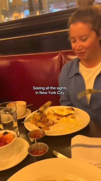 Ashley on a food tour in NY IG 5 26 25