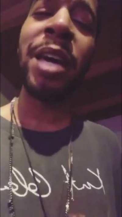 Cudi singing Mr. Rager