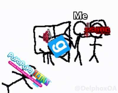 Me seeing the new DLC and picking up Isaac again after years... before playing and remembering how much I suck at the game (This is just a lighthearted shitpost, I adore this game!)