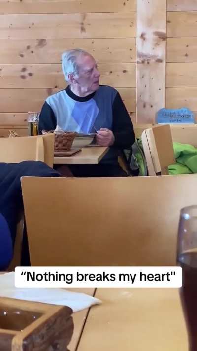 Pretending to be sad over seeing seniors by themselves