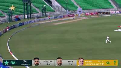 Abdullah Shafique's cover drive advancing down the track