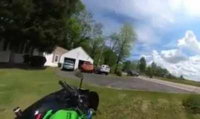 Not watching the road ahead