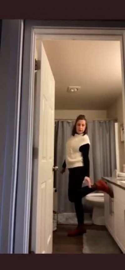 To show off new boots.