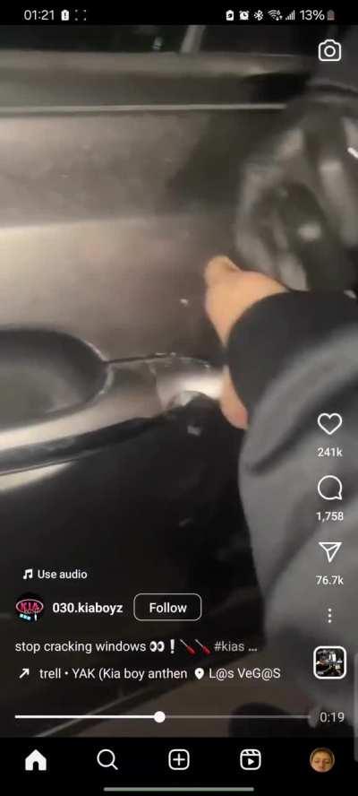 Stealing cars on social media